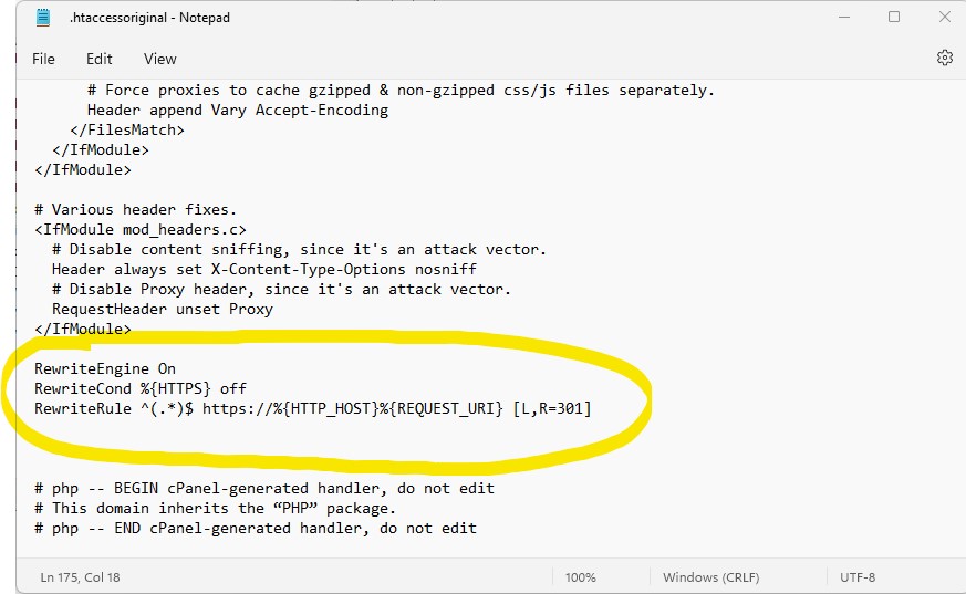 htaccess code for HTTPS redirect drupal